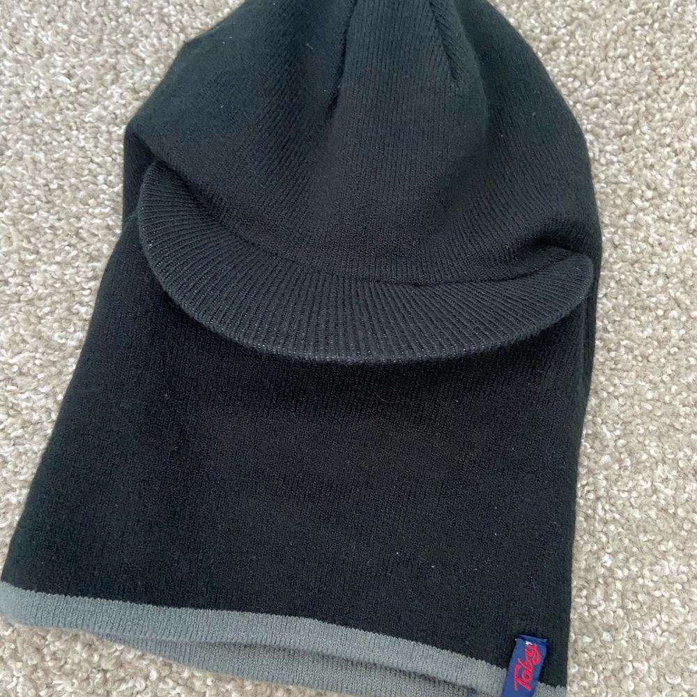 Toby Balaclava Face Mask Ski Mask with Visor  Black/Gray Youth One Size OSFA
